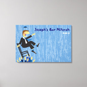 The Hora Chair Dance Bar Mitzvah Sign-In Board1 Canvas Print