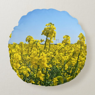 The Horizon Line - Colors of Wild Nature Romania Round Pillow