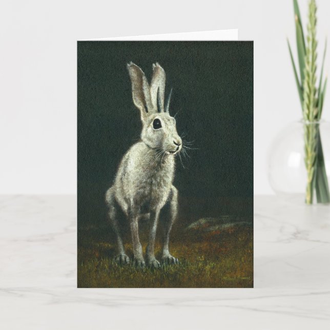 The Horned Hare Of Bodmin Moor Greetings Card (Front)