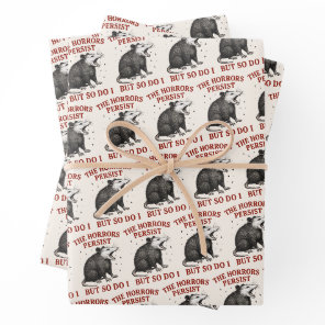 The Horrors Persist But So Do I Wrapping Paper Sheets
