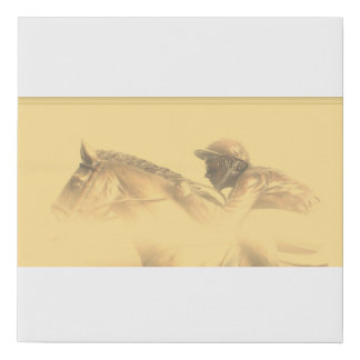 The Horse and Jockey Faux Canvas Print