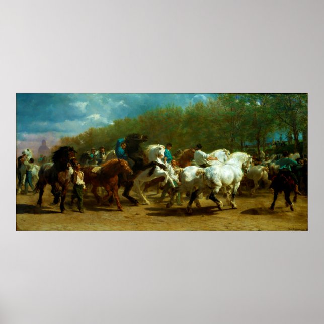 The Horse Fair by Rosa Bonheur (1852-1855) Poster (Front)