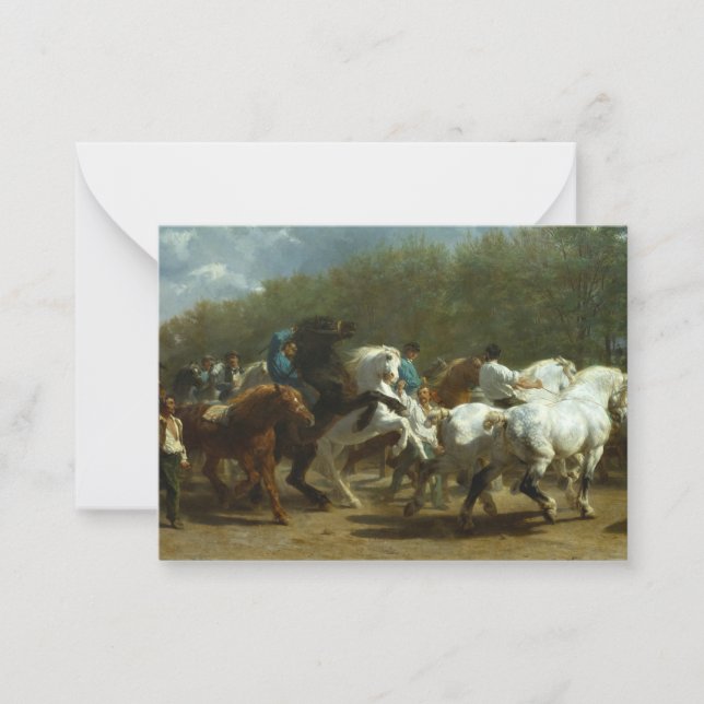 The Horse Fair by Rosa Bonheur Note Card (Front)