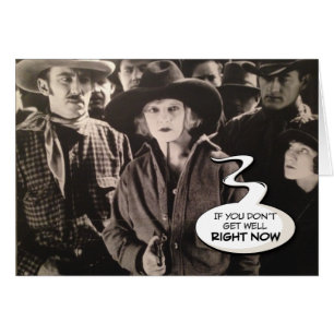 “The Horse Gets It” Funny Wild-West Get-Well Card