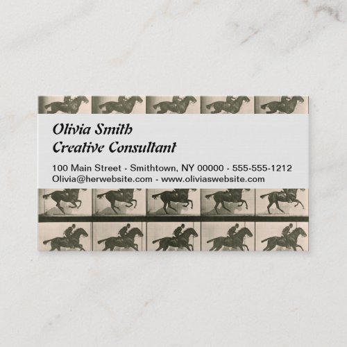 The Horse in Motion Early Vintage Motion Picture Business Card