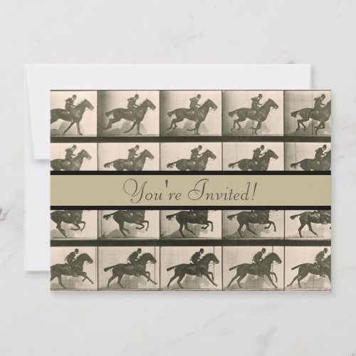 The Horse in Motion Early Vintage Motion Picture Invitation