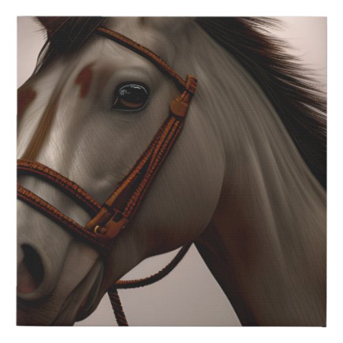 The Horse is a Majestic and Powerful Animal Faux Canvas Print