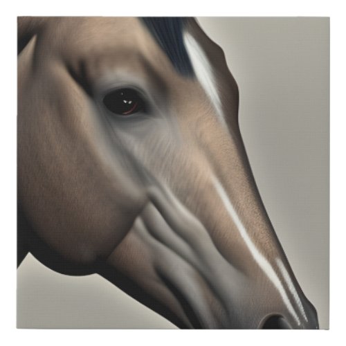 The Horse is a Majestic and Powerful Animal Faux Canvas Print