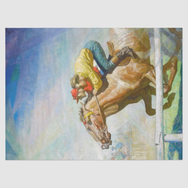 The Horse Race by Newell Convers Wyeth Tissue Paper (Front)