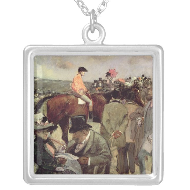 The Horse-Race, c.1890 Silver Plated Necklace (Front)