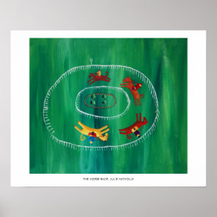 The Horse Race Contemporary Painting Art Print