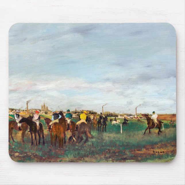 The Horse Races, Edgar Degas Mouse Pad (Front)