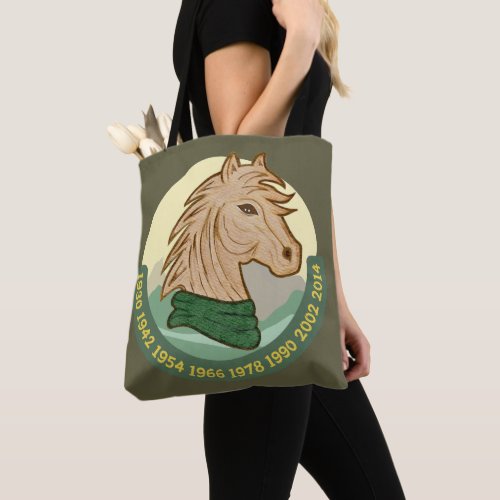 The Horse Through Generations Hoodie Tote Bag