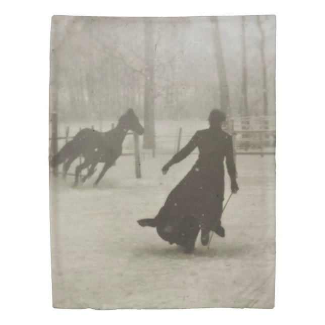 The Horse Trainer By Felix Thiollier 1899 Duvet Cover (Front)
