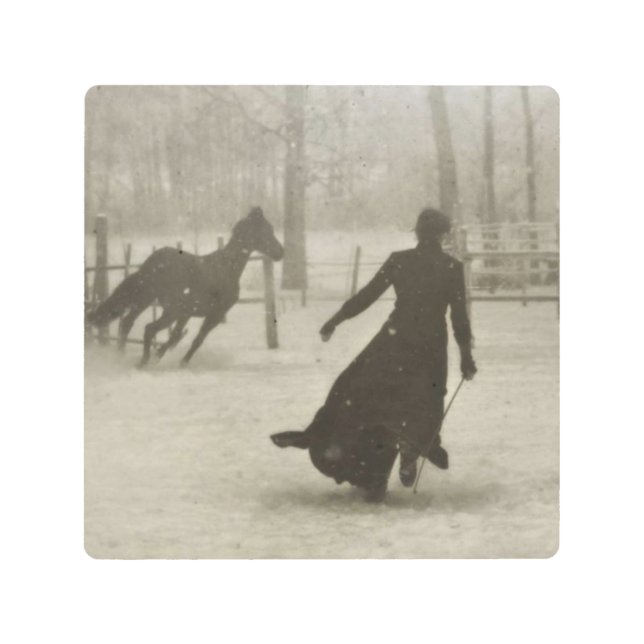 The Horse Trainer By Felix Thiollier 1899 Metal Print (Front)