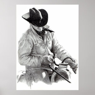 "THE HORSE TRAINER" in pencil, Poster