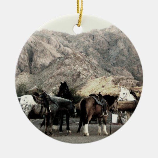 the Horses Ceramic Ornament