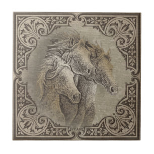 The Horses Ceramic Tile