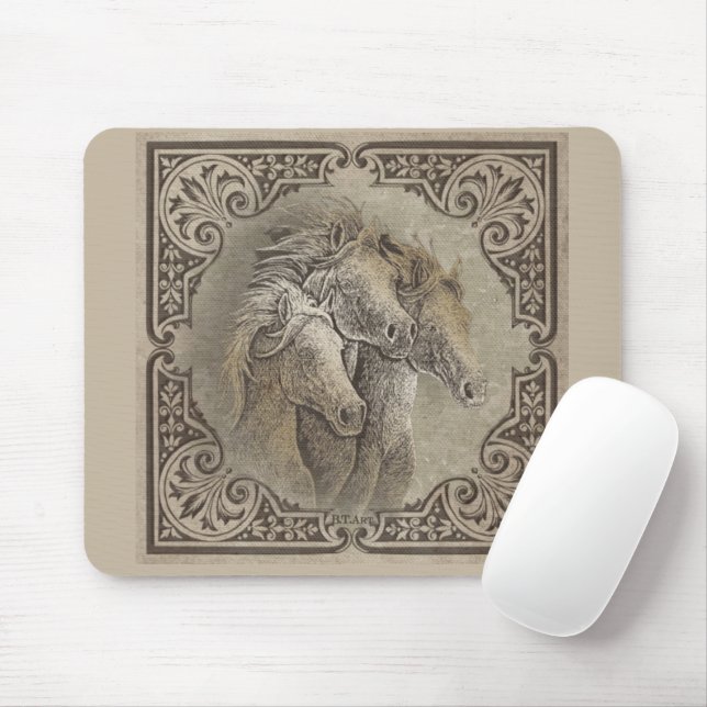 The Horses  Mouse Pad (With Mouse)