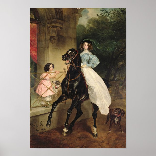 The Horsewoman, Portrait of Giovanina Poster (Front)