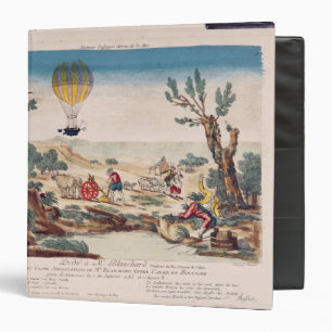 The Hot-Air Balloon of Jean Pierre Blanchard 3 Ring Binder