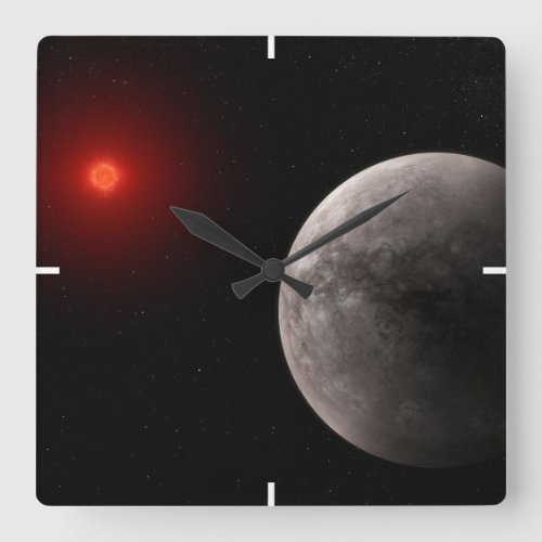 The Hot Rocky Exoplanet Trappist_1 B Square Wall Clock
