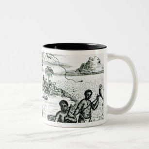 The Hottentot Manner of Fishing Two-Tone Coffee Mug