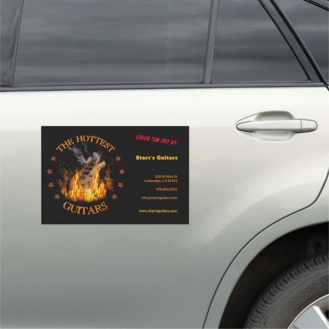 The Hottest Guitars 🔥🎸(customizable)  Car Magnet (In Situ)