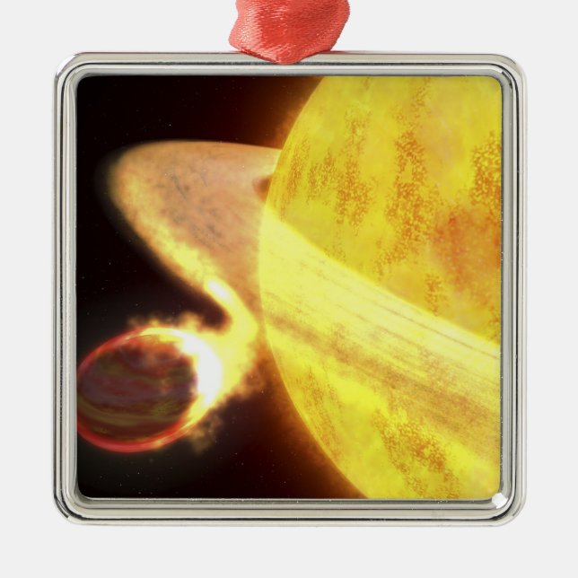 The hottest known planet in the Milky Way Metal Ornament (Front)