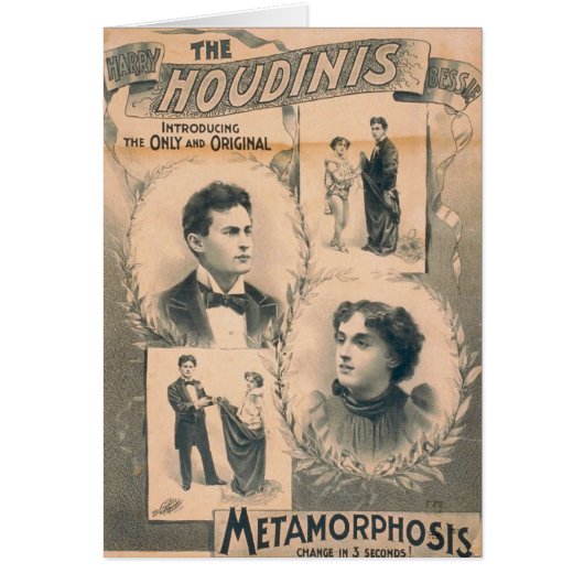 The Houdinis, 'Metamorphosis change in 3 seconds' Cards (Front)