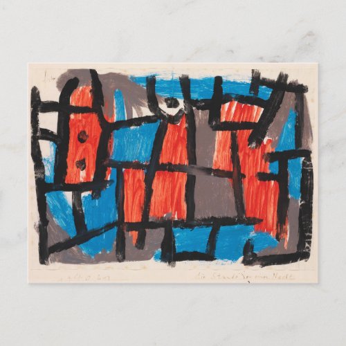The Hour Before One Night by Paul Klee Postcard
