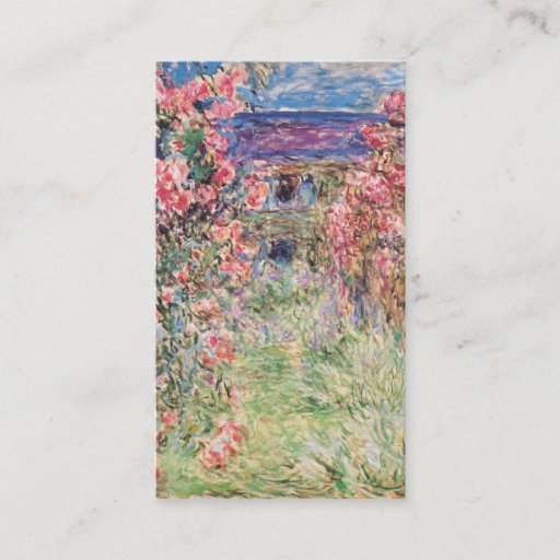 Customizable The House among the Roses, Claude Monet Business Card Template