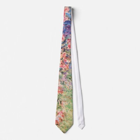 The House Among The Roses, Claude Monet Neck Tie
