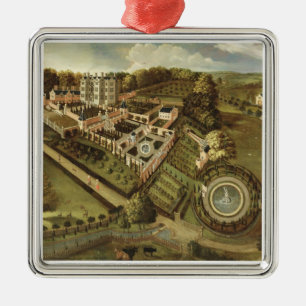 The House and Garden of Llanerch Hall, Denbighshir Metal Ornament