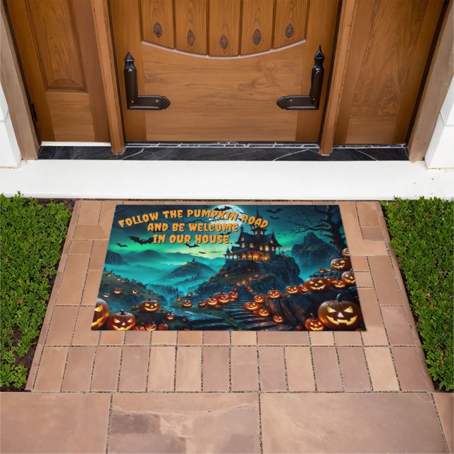 The House by the Pumpkin Road Doormat (Outdoor)