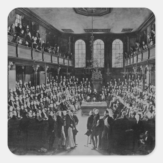The House of Commons, 1833 Square Sticker (Front)