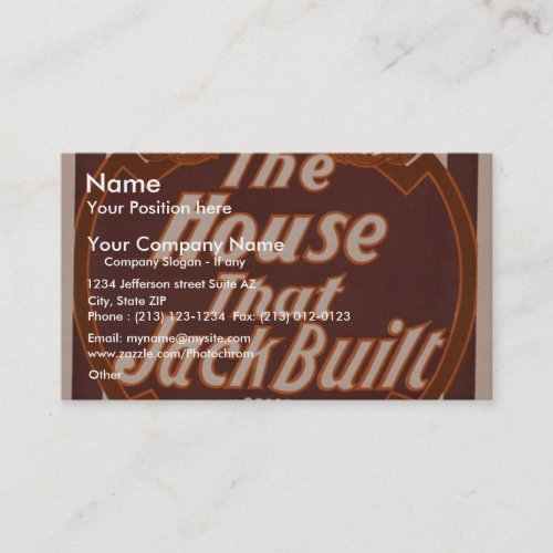 The House That Jack Built, 'Broadhurst's' Retro Th Business Card