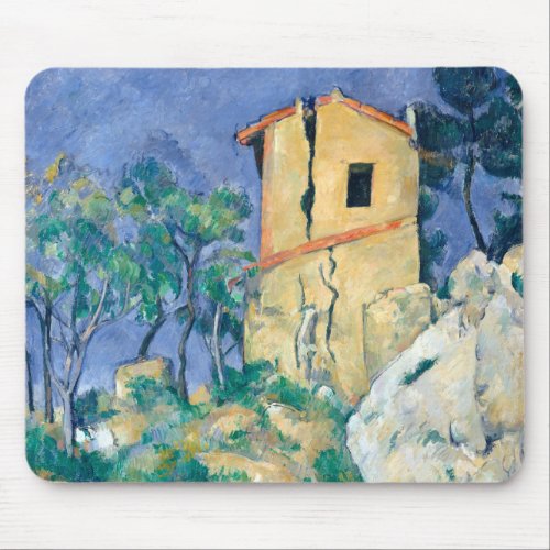 The House with Cracked Walls Paul Cezanne Post Imp Mouse Pad