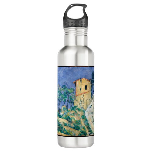 The House with Cracked Walls Paul Cezanne Post Imp Stainless Steel Water Bottle