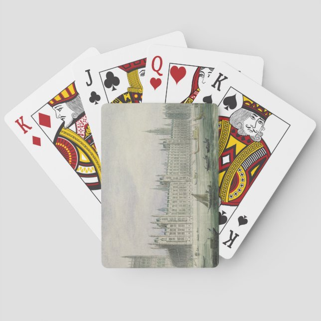 The Houses of Parliament (graphite, pen & ink & w/ Poker Cards (Back)