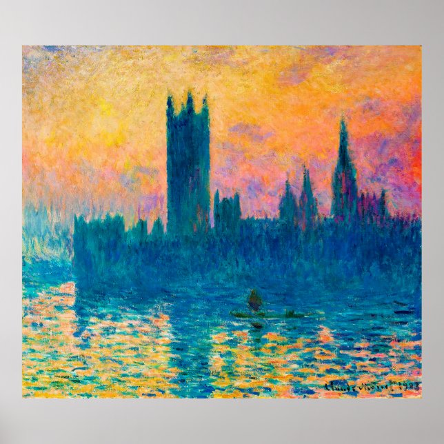 The Houses of Parliament, Sunset (1903), Monet Poster (Front)