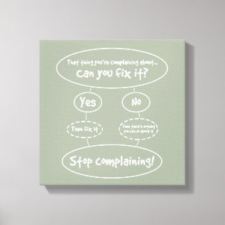 The 'How To Stop Complaining' Diagram Canvas Print