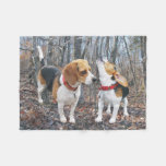 The Howl Beagles In Woods Beagle Fleece Blanket at Zazzle