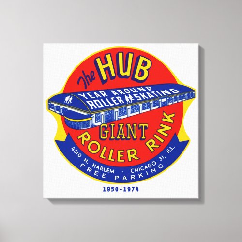 The Hub Roller Rink Chicago  Norridge Illinois Canvas Print