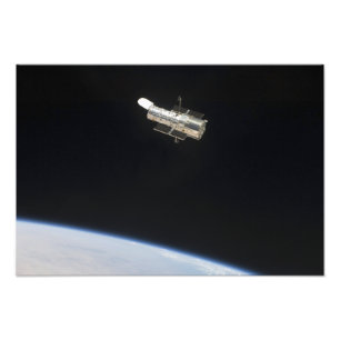 The Hubble Space Telescope in orbit above Earth 2 Photo Print