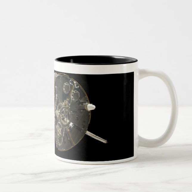 The Hubble Space Telescope in orbit above Earth Two-Tone Coffee Mug (Right)