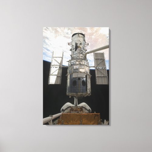 The Hubble Space Telescope is released Canvas Print