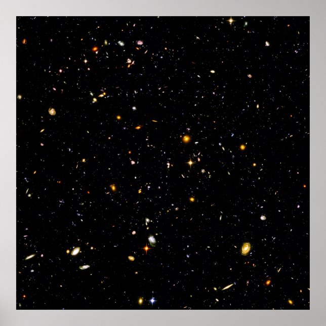 The Hubble Ultra Deep Field - Photo of Galaxies Poster (Front)