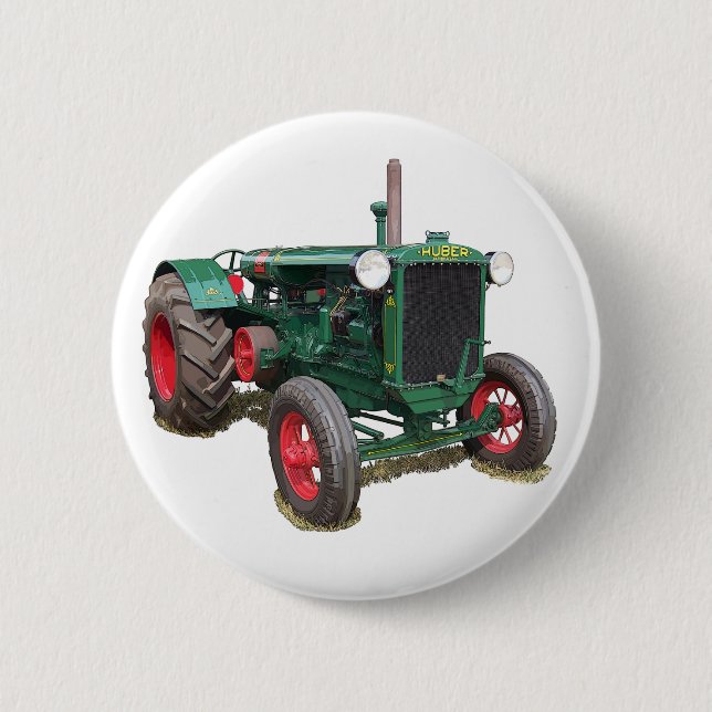 The Huber HK tractor Pinback Button (Front)