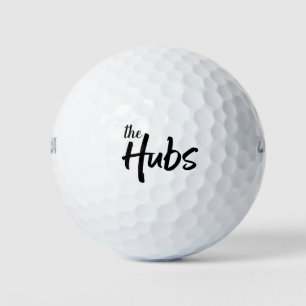 The Hubs Whimsical Affectionate Typography for Him Golf Balls